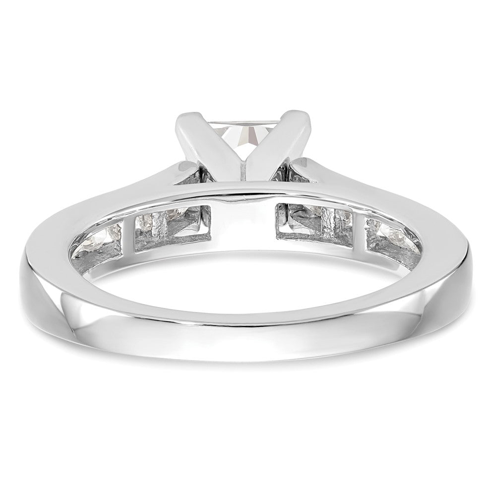 14k White Gold 1/2 carat Lab Grown Diamond VS/SI+ G+ Semi Mount Peg Set Engagement Ring