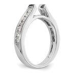 14k White Gold 1/2 carat Lab Grown Diamond VS/SI+ G+ Semi Mount Peg Set Engagement Ring