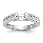 14k White Gold 1/2 carat Lab Grown Diamond VS/SI+ G+ Semi Mount Peg Set Engagement Ring