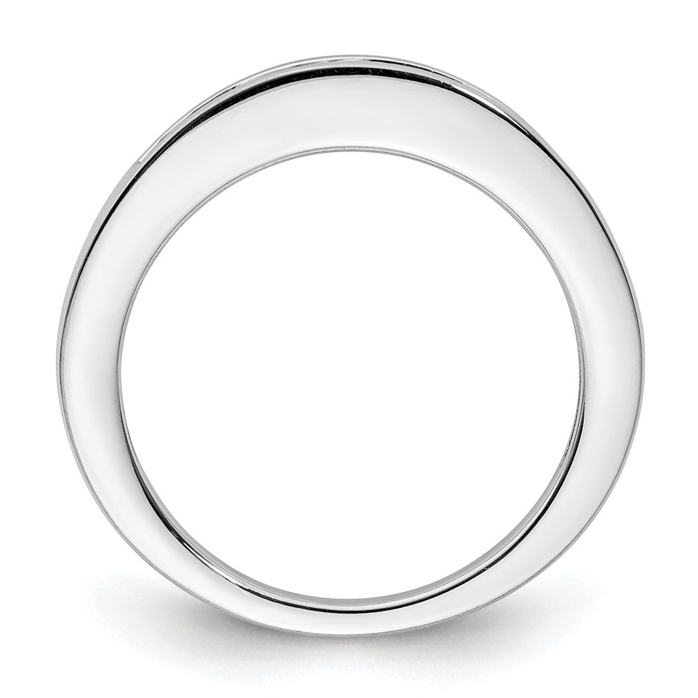 14k White Gold 1/8 carat Channel-set Diamond Complete Wedding Band