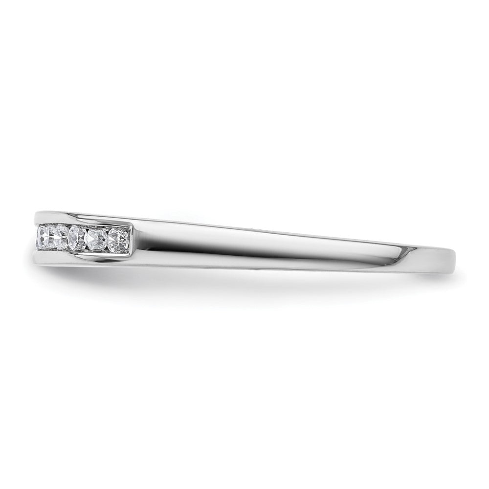 14k White Gold 1/8 carat Channel-set Diamond Complete Wedding Band