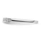 14k White Gold 1/8 carat Channel-set Diamond Complete Wedding Band