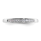 14k White Gold 1/8 carat Channel-set Diamond Complete Wedding Band