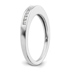 14k White Gold 1/8 carat Channel-set Diamond Complete Wedding Band