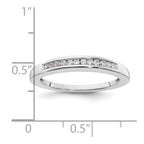 14k White Gold 1/8 carat Channel-set Diamond Complete Wedding Band
