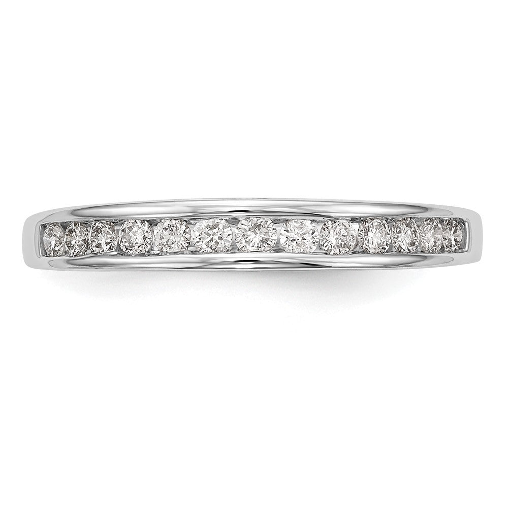 14k White Gold 1/3 carat Channel-set Diamond Complete Wedding Band