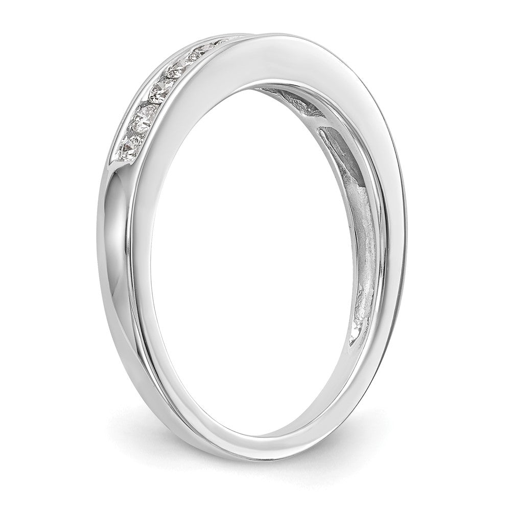 14k White Gold 1/3 carat Channel-set Diamond Complete Wedding Band