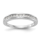 14k White Gold 1/3 carat Channel-set Diamond Complete Wedding Band