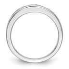 14k White Gold 8-Stone 1/2 carat Princess Diamond Complete Channel Band