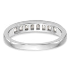 14k White Gold 8-Stone 1/2 carat Princess Diamond Complete Channel Band