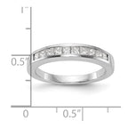 14k White Gold 1/2 carat Channel-set Princess Diamond Complete Wedding Band