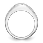 14k White Gold 1 carat Channel-set Princess Diamond Complete Wedding Band