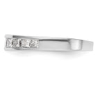 14k White Gold 1 carat Channel-set Princess Diamond Complete Wedding Band