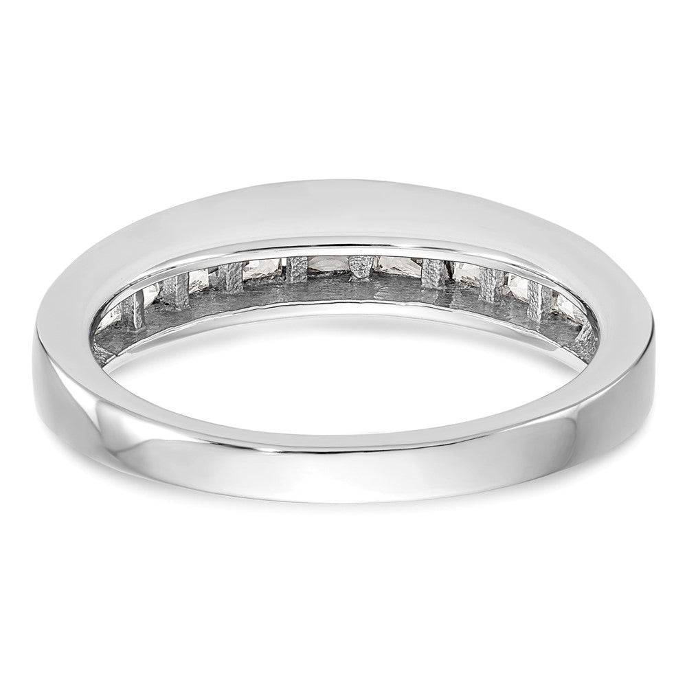 14k White Gold 1 carat Channel-set Princess Diamond Complete Wedding Band