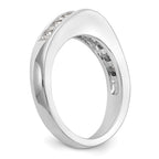 14k White Gold 1 carat Channel-set Princess Diamond Complete Wedding Band