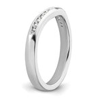 14k White Gold Channel-set 1/5 carat Diamond Contoured Complete Wedding Band