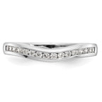 14k White Gold Channel-set 1/3 carat Diamond Contoured Complete Wedding Band
