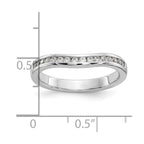 14k White Gold Channel-set 1/3 carat Diamond Contoured Complete Wedding Band