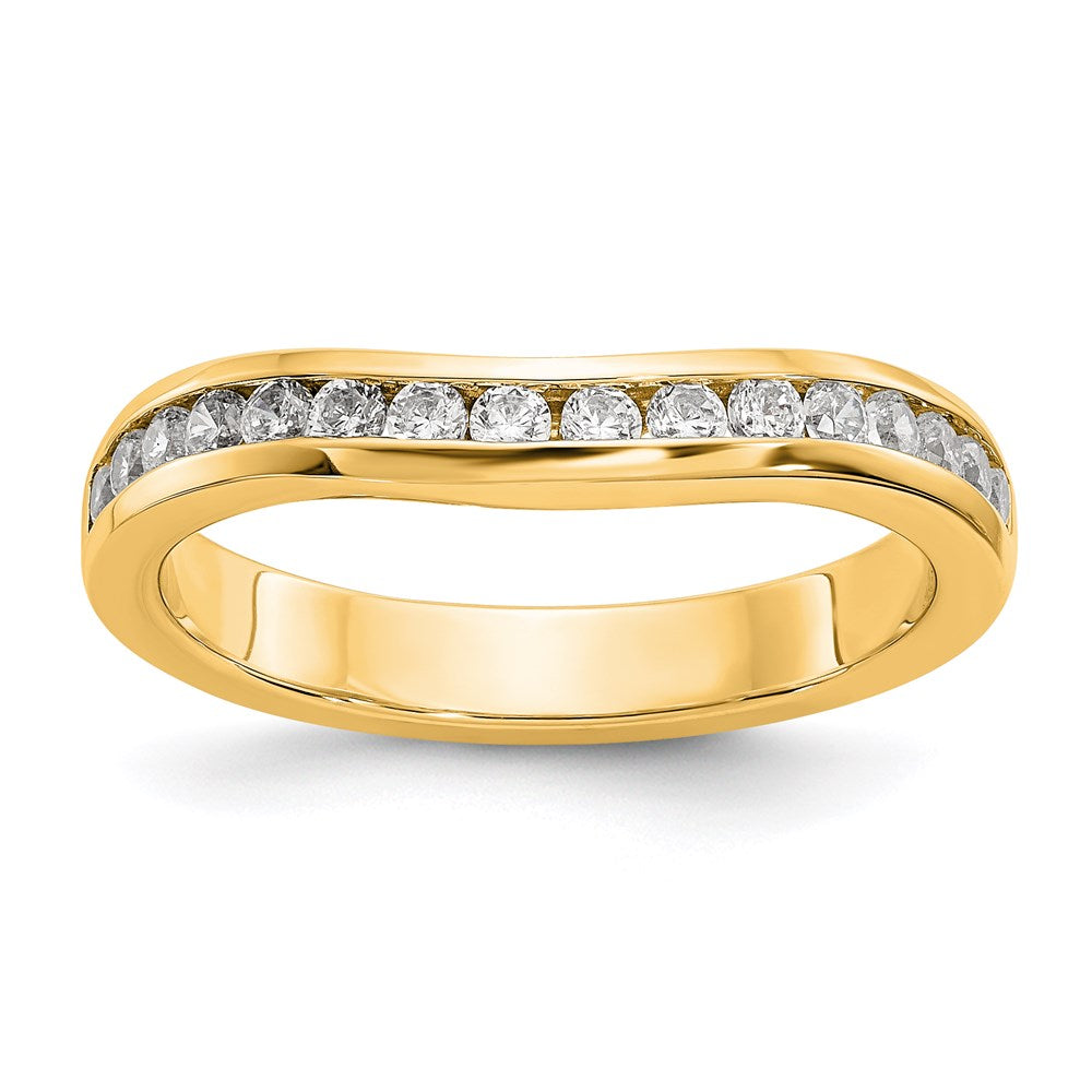 14k Yellow Gold Diamond Wedding Band
