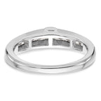 14k White Gold 3/4 carat Channel-set Princess Diamond Complete Wedding Band