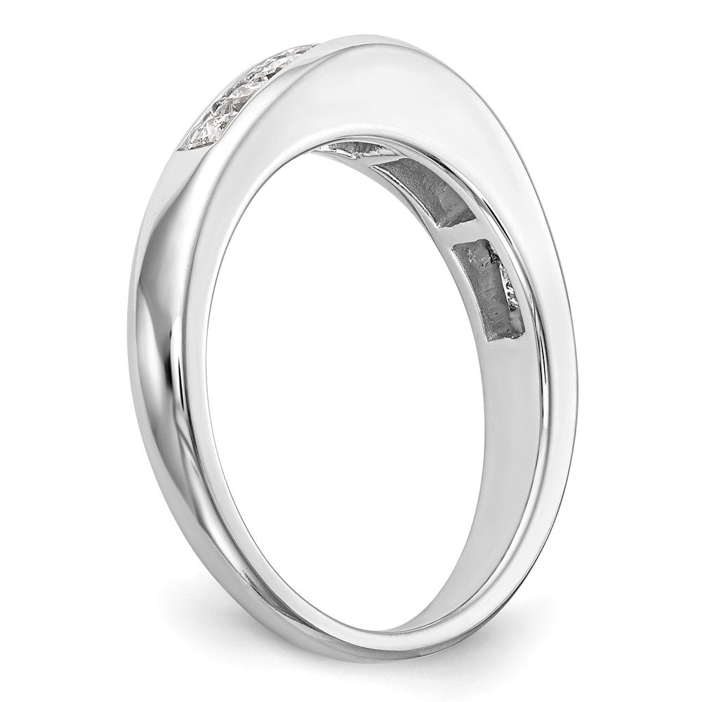 14k White Gold 3/4 carat Channel-set Princess Diamond Complete Wedding Band