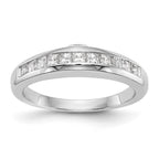 14k White Gold 3/4 carat Channel-set Princess Diamond Complete Wedding Band