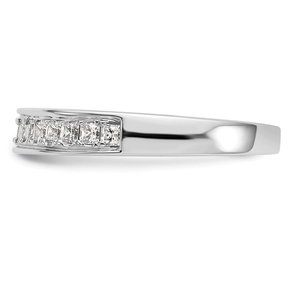 14k White Gold 1/2 carat Channel-set Princess Diamond Complete Wedding Band