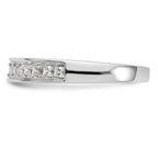 14k White Gold 1/2 carat Channel-set Princess Diamond Complete Wedding Band