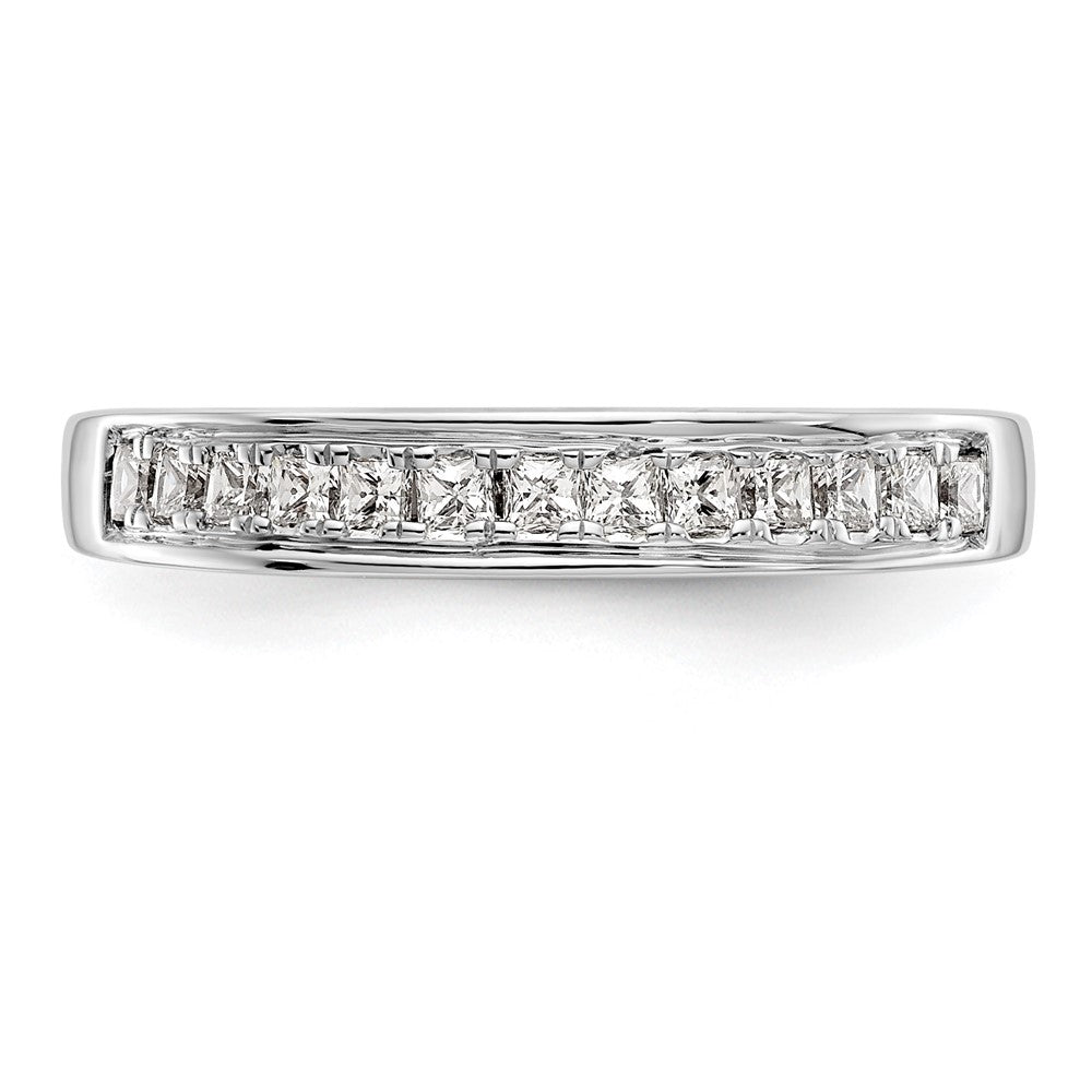 14k White Gold 1/2 carat Channel-set Princess Diamond Complete Wedding Band