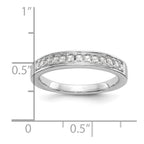 14k White Gold 1/2 carat Channel-set Princess Diamond Complete Wedding Band