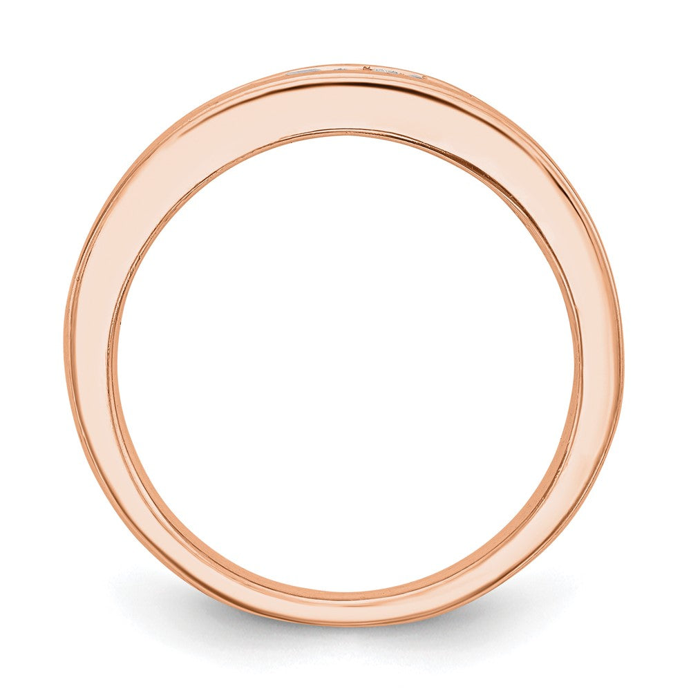 14k Rose Gold Diamond Wedding Band