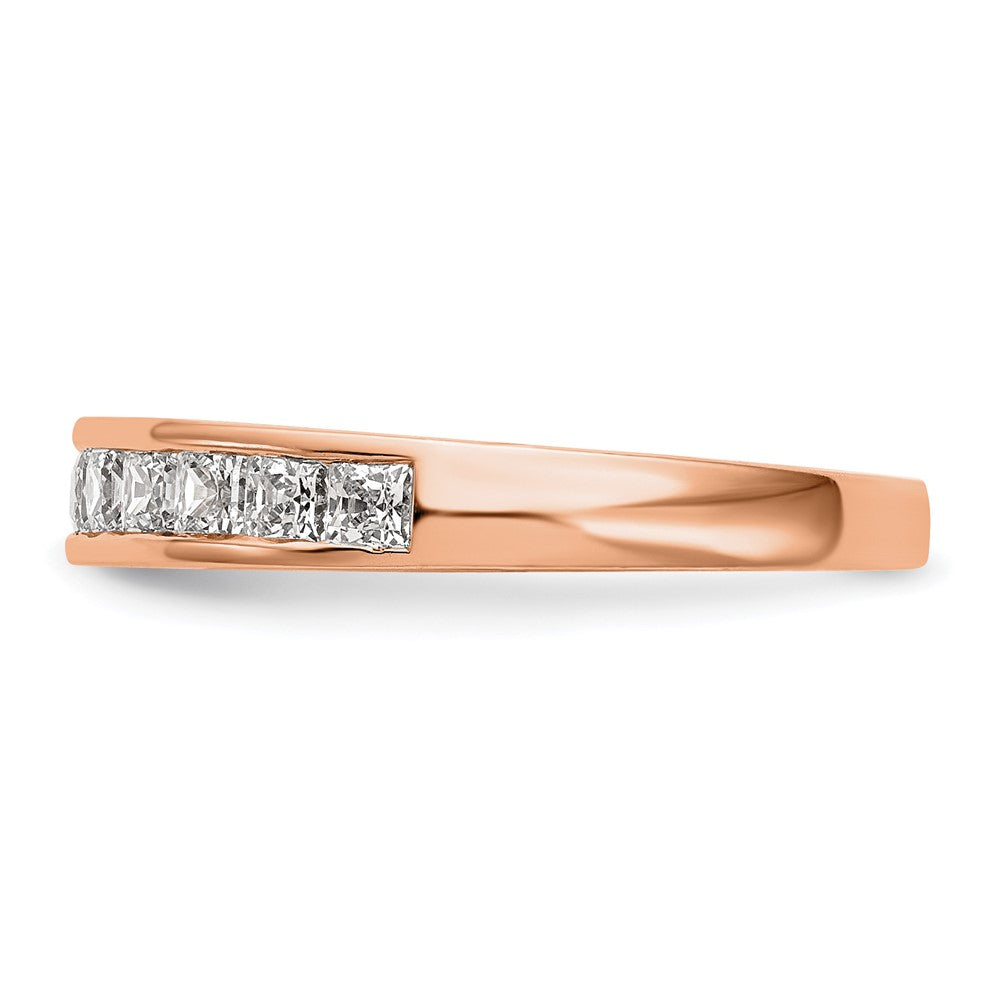 14k Rose Gold Diamond Wedding Band