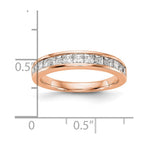 14k Rose Gold Diamond Wedding Band