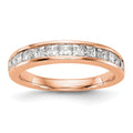 14k Rose Gold Diamond Wedding Band
