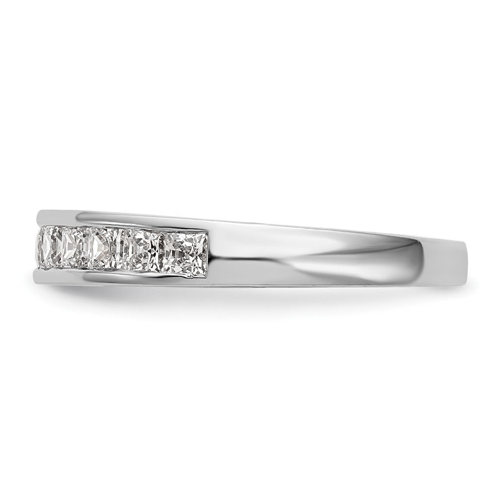 14k White Gold 3/4 carat Channel-set Princess Diamond Complete Wedding Band