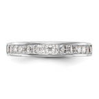 14k White Gold 3/4 carat Channel-set Princess Diamond Complete Wedding Band
