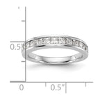 14k White Gold 3/4 carat Channel-set Princess Diamond Complete Wedding Band
