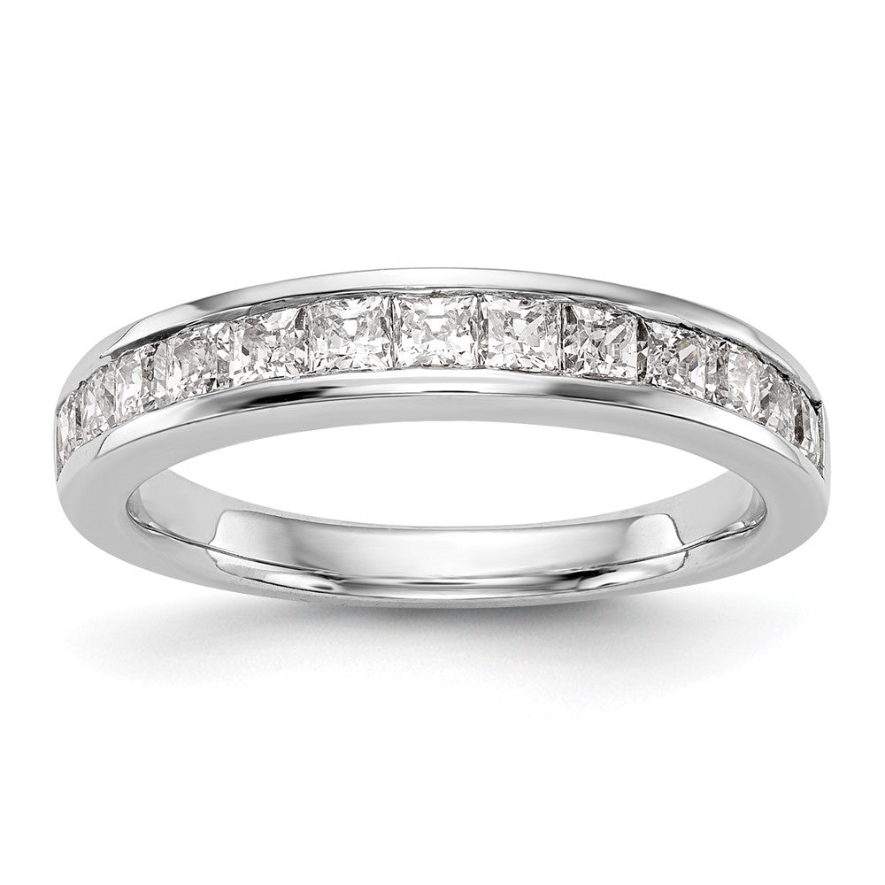 14k White Gold 3/4 carat Channel-set Princess Diamond Complete Wedding Band