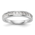 14k White Gold 3/4 carat Channel-set Princess Diamond Complete Wedding Band