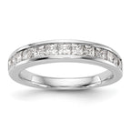 14k White Gold 3/4 carat Channel-set Princess Diamond Complete Wedding Band