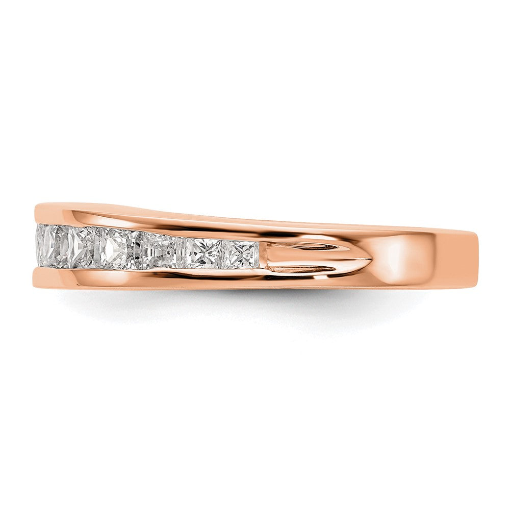 14k Rose Gold Diamond Wedding Band