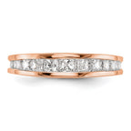 14k Rose Gold Diamond Wedding Band
