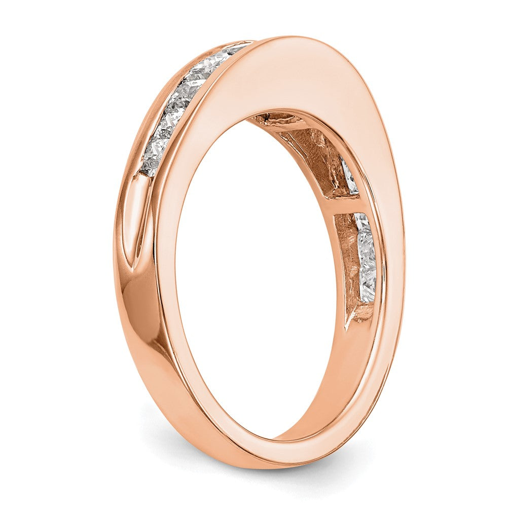 14k Rose Gold Diamond Wedding Band