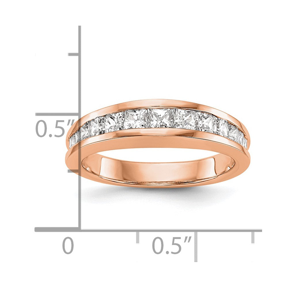 14k Rose Gold Diamond Wedding Band
