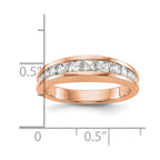 14k Rose Gold Diamond Wedding Band