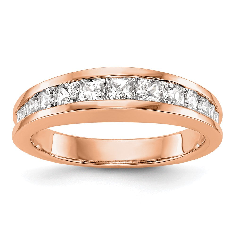 14k Rose Gold Diamond Wedding Band