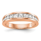 14k Rose Gold Diamond Wedding Band