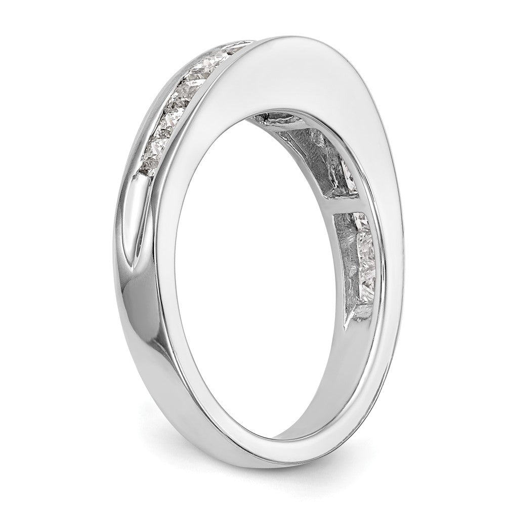 14k White Gold 1.16 carat Channel-set Princess Diamond Complete Wedding Band