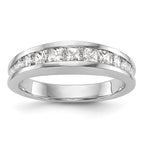 14k White Gold 1.16 carat Channel-set Princess Diamond Complete Wedding Band