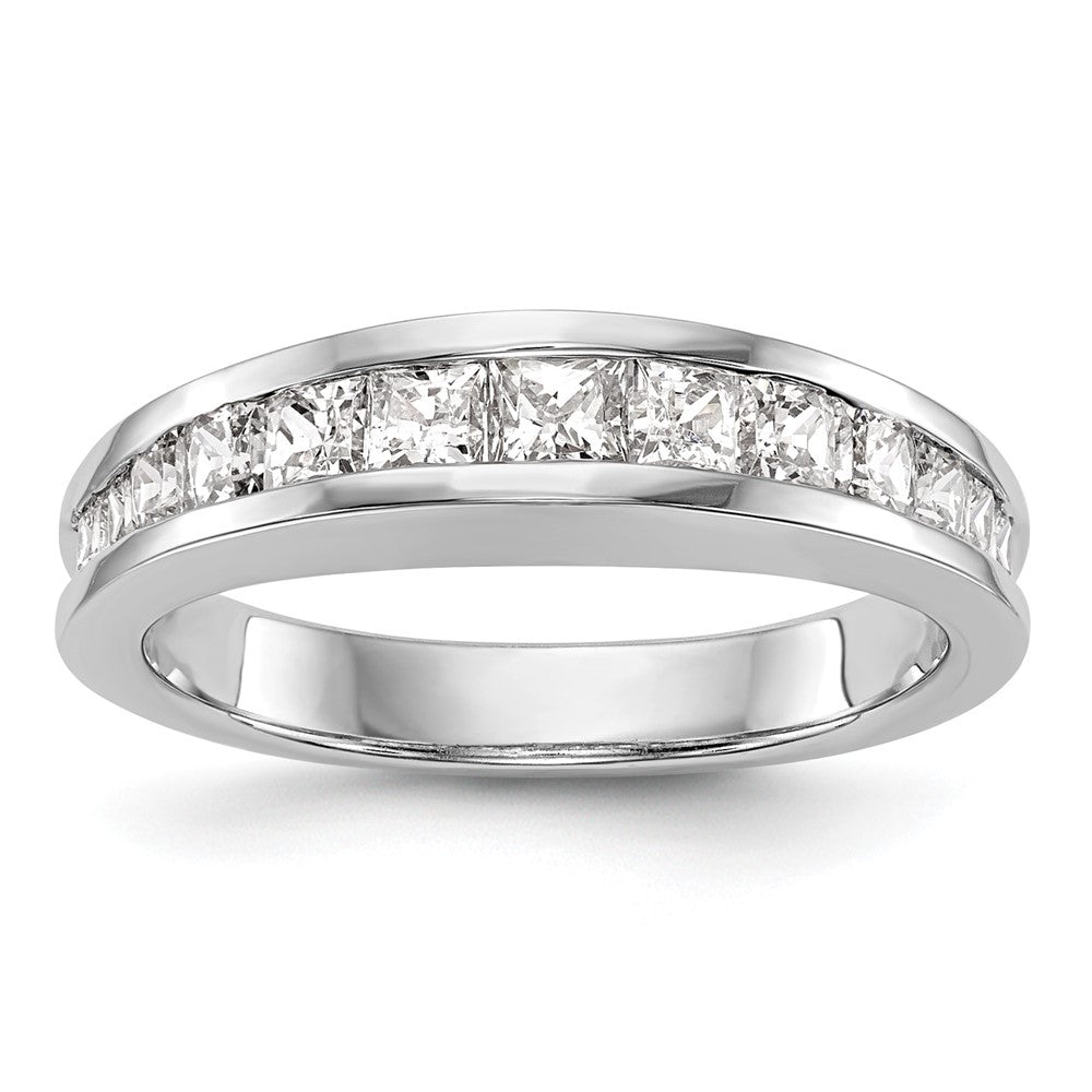 14k White Gold 1.16 carat Channel-set Princess Diamond Complete Wedding Band